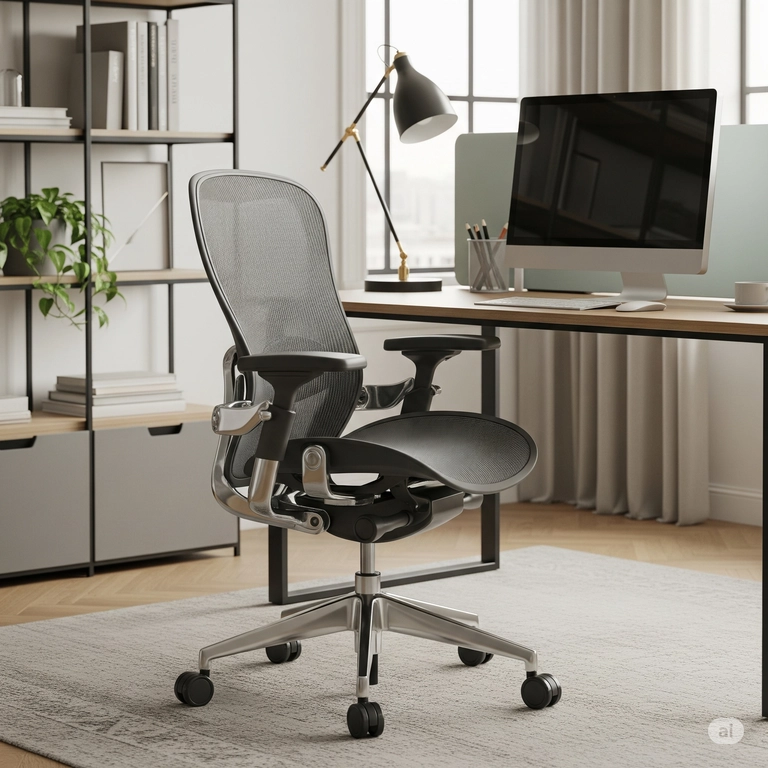 Modern ergonomic office chair, a comfortable herman miller alternative, providing excellent back support and sleek design for a productive workspace.