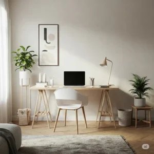 Comfortable ergonomic chair paired with a desk 60 x 30.