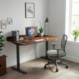 36 standing desk fitting perfectly into a compact home office setup.