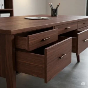 Desk 60 x 30 featuring convenient storage drawers.