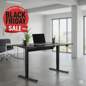 "Limited-time black friday standing desk sale: upgrade your office now."