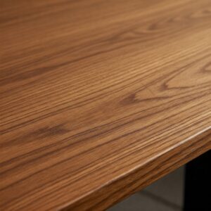  "Natural wood grain finish on the expansive 72 inch standing desk surface, showcasing its material quality."