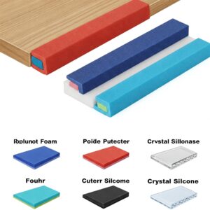 "Variety of desk edge protector materials including foam, rubber, and clear silicone."