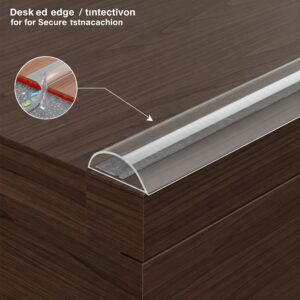 "Desk edge protector seamlessly blending with various desk styles, from modern to traditional."