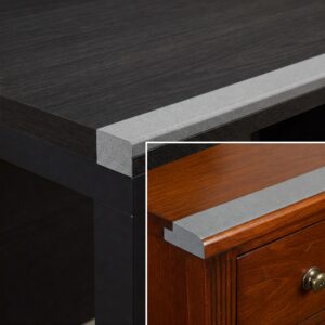 "Desk edge protector seamlessly blending with various desk styles, from modern to traditional."