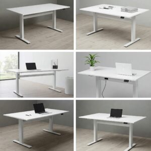  Explore various designs and configurations of the versatile pneumatic standing desk.
