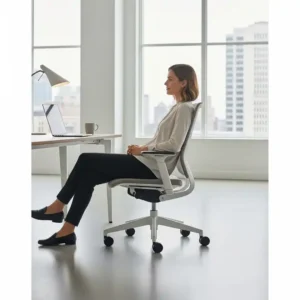 Stylish Allsteel office chair with a minimalist design, illustrating how it complements modern office aesthetics.