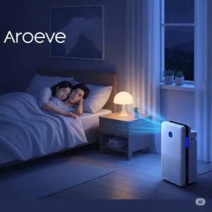 Quiet operation of aroeve air purifiers, ideal for peaceful bedrooms and environments.