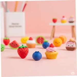 A cute and functional kawaii-style desk organizer filled with colorful stationery, showcasing an array of adorable cute office supplies.