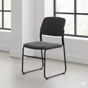 Space-saving, compact office guest chair, perfect for smaller offices or limited waiting areas.