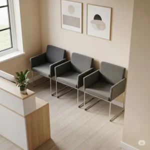 Compact office reception chairs perfect for smaller waiting areas or limited spaces without compromising on style.