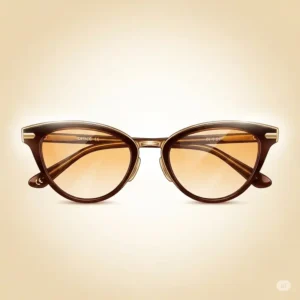 Illustrated depiction of vintage-inspired office siren glasses with a subtle retro flair, combining classic elegance with modern professionalism.