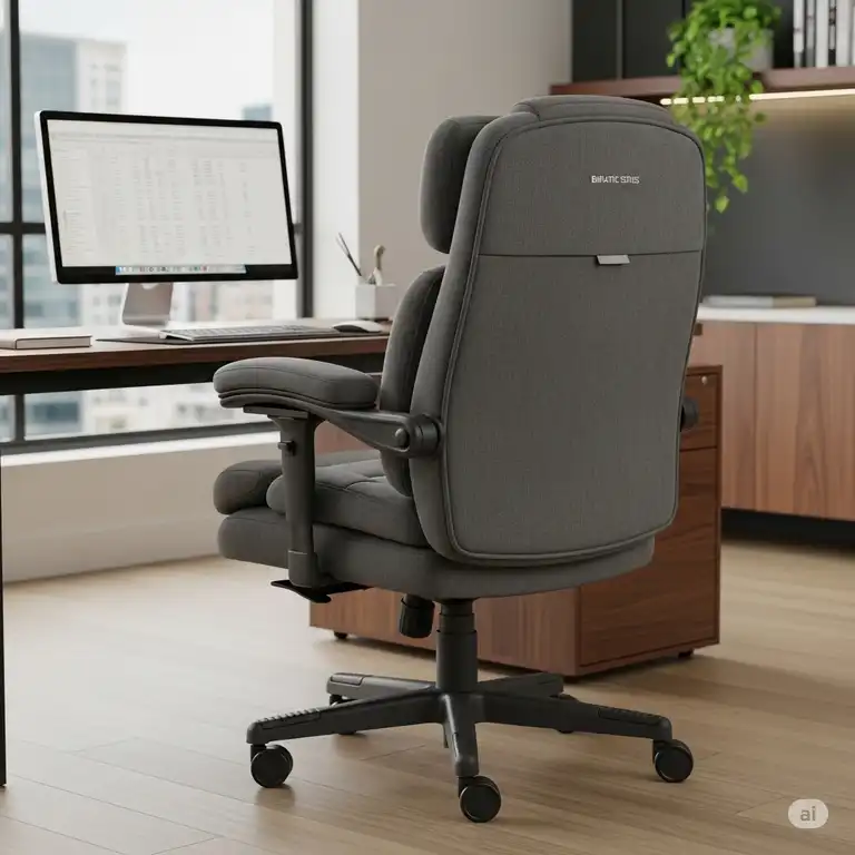 Professional shot of a bariatric desk chair in an office setting.