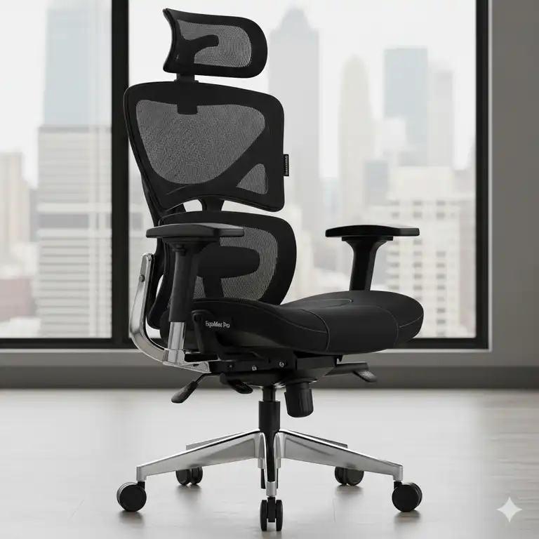 A high-end big and tall ergonomic office chair, designed for superior comfort and support.
