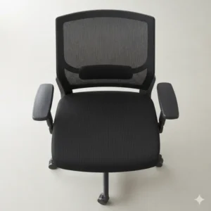 An overhead view highlighting the extra-wide seat and generous dimensions of a chairs for heavy people.