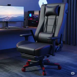 A diagram illustrating the reinforced steel frame and high weight capacity of heavy-duty gaming chairs for big guys.