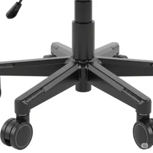 A detailed view of the reinforced base and casters of the big and tall gaming chair 500 lbs, emphasizing stability.