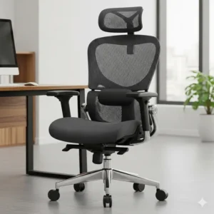 A breathable mesh back commercial office chairs suitable for long hours, offering superior ventilation.