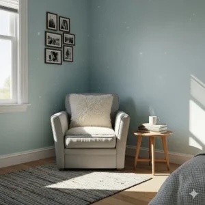 A small barrel chair with a unique geometric pattern, serving as a vibrant accent piece in a room.