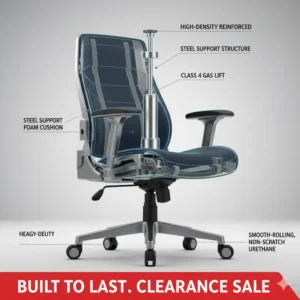 Invest in durable, high-quality office chairs for less with our ongoing office chair clearance offers.