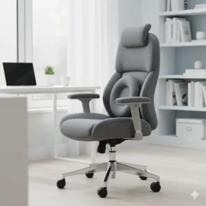 A comfortable and durable computer chair from a home goods store, ideal for daily use.