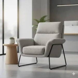 Ergonomic waiting room chairs with lumbar support and padded arms, prioritizing guest comfort during long waits.
