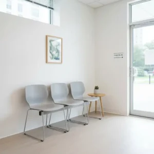 Space-saving and durable waiting room chairs ideal for a small office lobby area. 