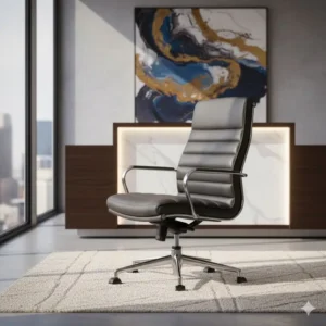 An ergonomic executive lobby chair offering premium comfort and style for high-end spaces. 
