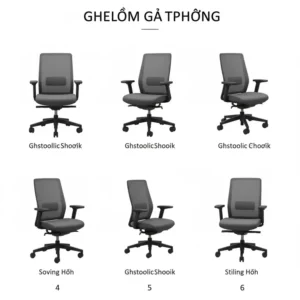 An ergonomic, adjustable chair for the receptionist, complementing the overall reception room furniture style.