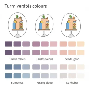 Available color options for the modular chair with desk attached, featuring blue, red, and black plastic seating. 