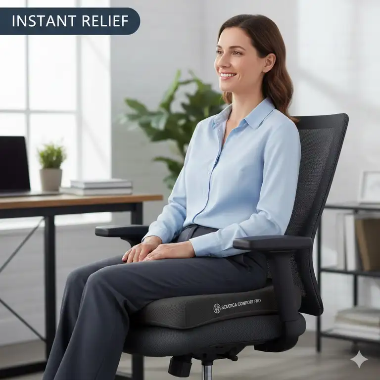 The best seat cushion for sciatica pain to reduce pressure and provide immediate relief when sitting for long periods.