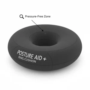 A circular, donut seat cushion designed for pressure relief, often used as an alternative to the best seat cushion for sciatica pain for minor nerve discomfort.