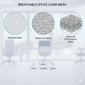 Detailed view of breathable mesh material used in the best office chair for tailbone pain to ensure airflow.