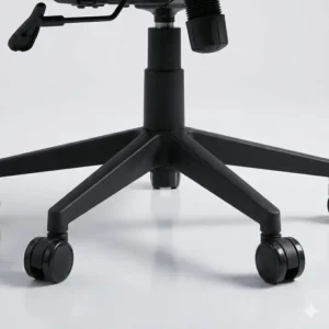 Durable heavy-duty swivel base and smooth-rolling casters of high-end mesh gaming chairs.