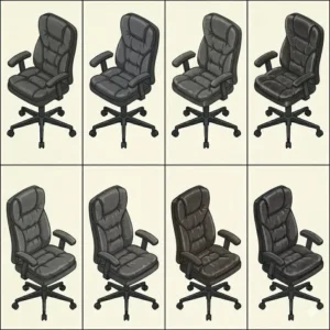 Side view illustration showing the thick foam padding and comfort of luxury upholstered office chairs.