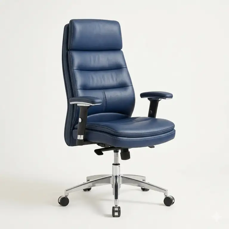 1-modern-blue-leather-office-chair