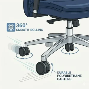 6-swivel-base-blue-leather-office-chair-casters